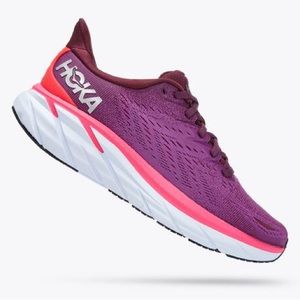 HOKA Women’s Clifton 8 Sneaker in Grape Wine/ Beautyberry (Size 8.5 B)
